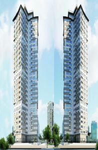 نمای سه‌بعدی برج الهیه و فرشته منطقه ۲۲