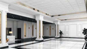 مشاعات لوکس برج آترا با نورپردازی مدرن