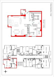 نقشه واحد ۱۵۰ متری برج آترا