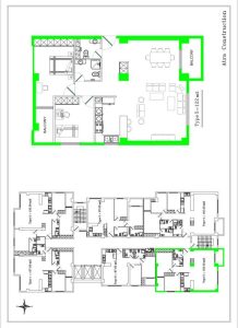 نقشه واحد ۱۰۰ متری برج آترا